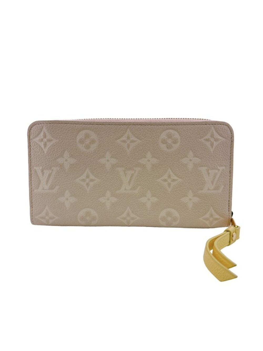 Louis Vuitton Zippy Wallet Monogram Empreinte Zip Around Pink Beige Yellow